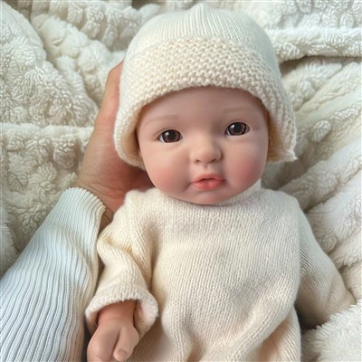 Lanny Reborn Doll – 16-Inch Platinum Silicone Reborn Baby Doll, Lifelike Newborn Companion